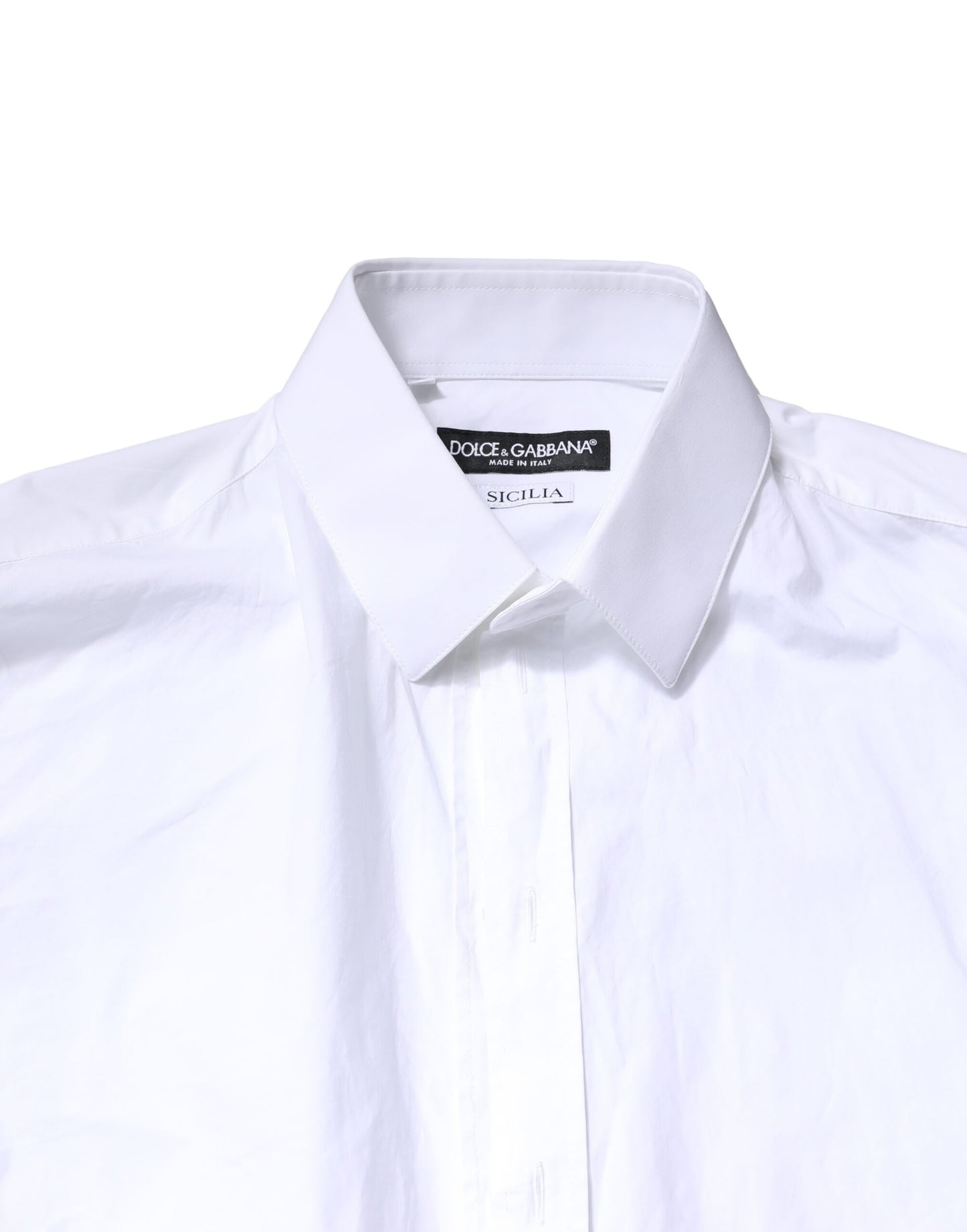 Dolce & Gabbana White SICILIA Cotton Formal Men Dress Shirt