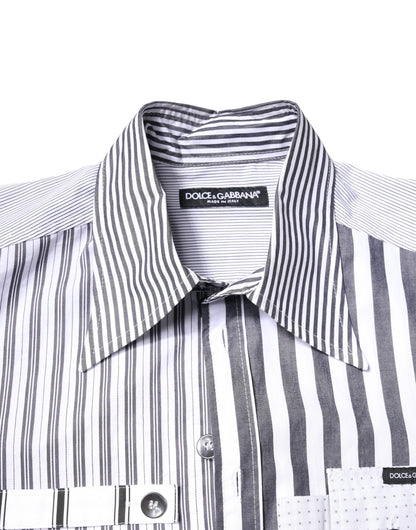 Dolce & Gabbana Multicolor Striped Button Down Casual Shirt