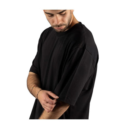 Alpha Studio Black Cotton T-Shirt