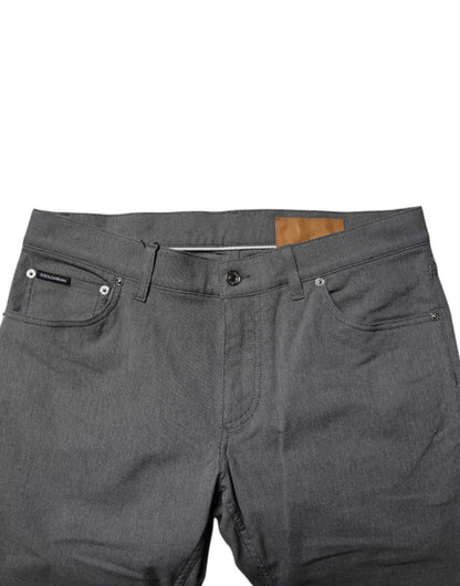 Dolce & Gabbana Gray Cotton Stretch Skinny Denim Jeans