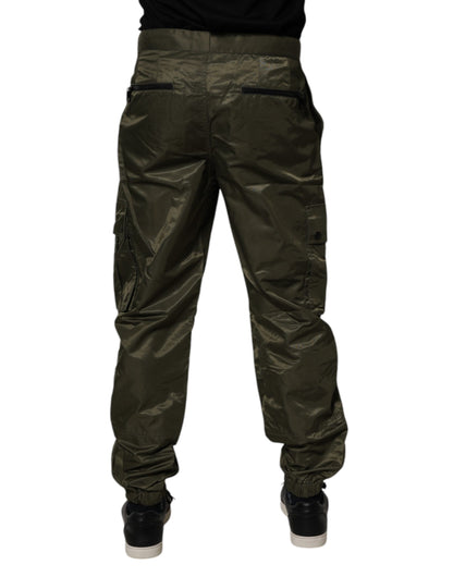Dolce & Gabbana Dark Green Nylon Cargo Pants