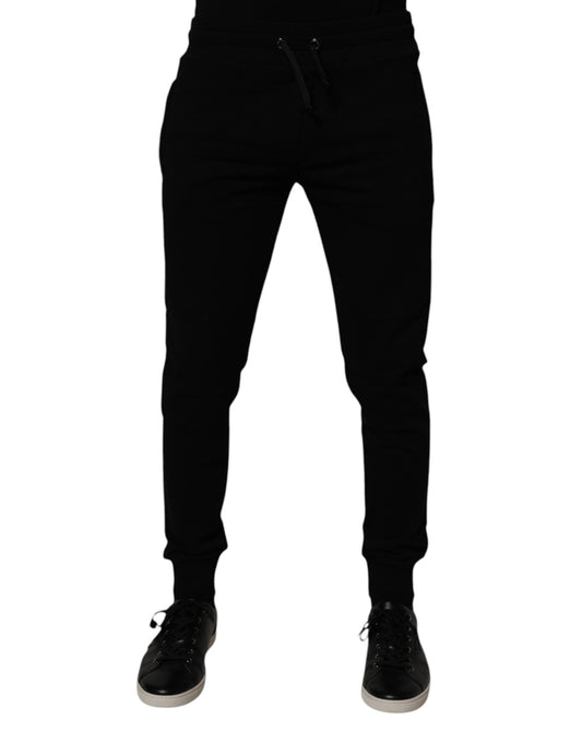 Dolce & Gabbana Black Cotton Jogger Sweatpants Pants