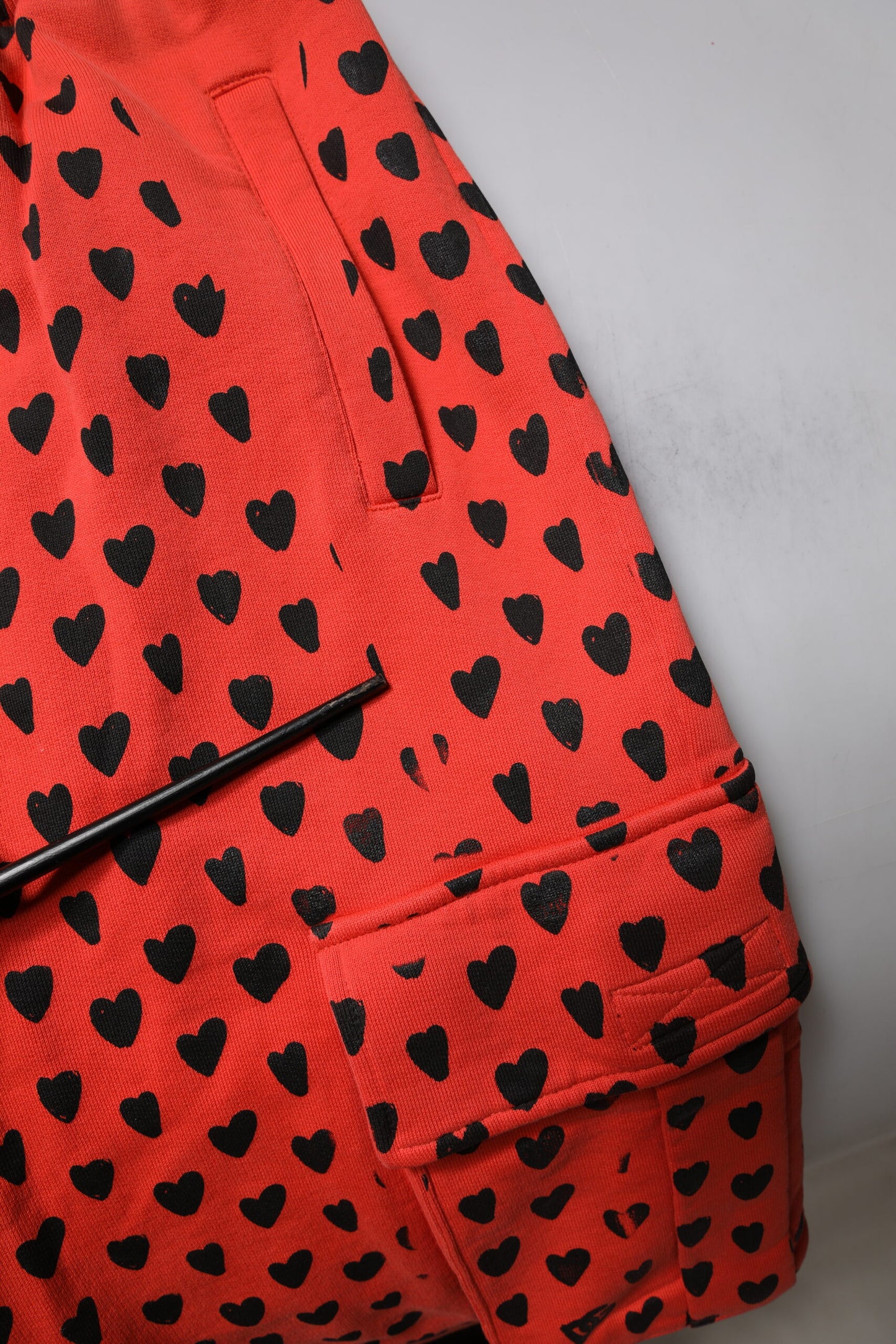 Dolce & Gabbana Red Hearts Cargo Jogger Men Sweatpants Pants