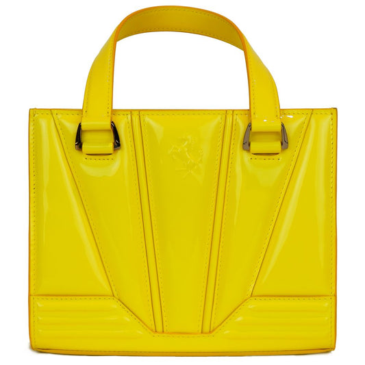 Ferrari Yellow Leather Handbag
