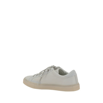 Diemme White Calf Leather Bos Taurus Low Top Sneakers