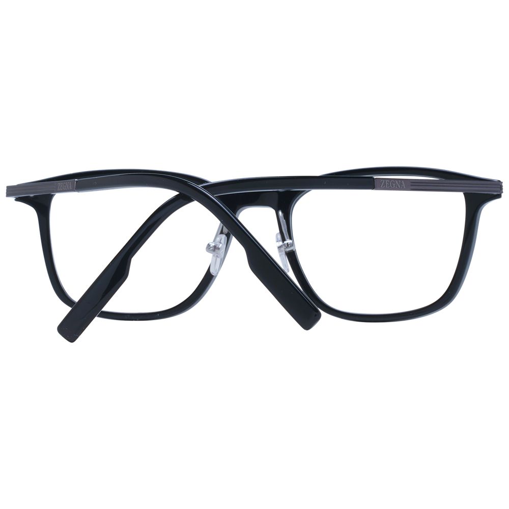 Ermenegildo Zegna Black Plastic & Titanium Glasses (Frames)
