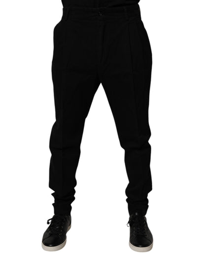 Dolce & Gabbana Black Cotton Stretch Skinny Pants