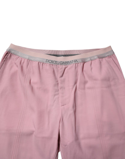 Dolce & Gabbana Pink Cotton Stretch Chino Pants