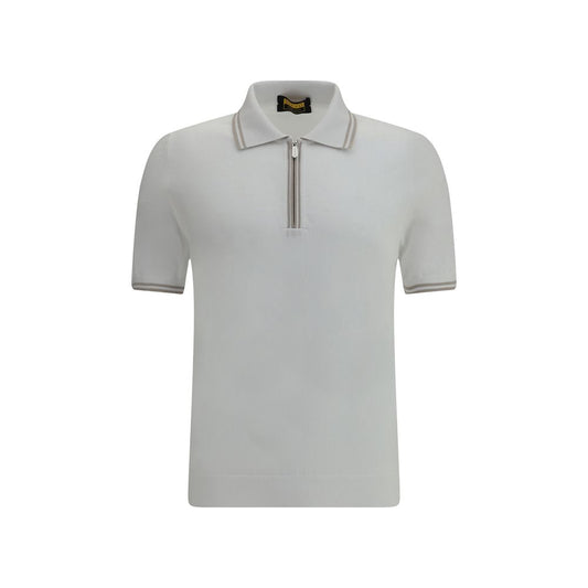 Svevo White Cotton Polo Shirt