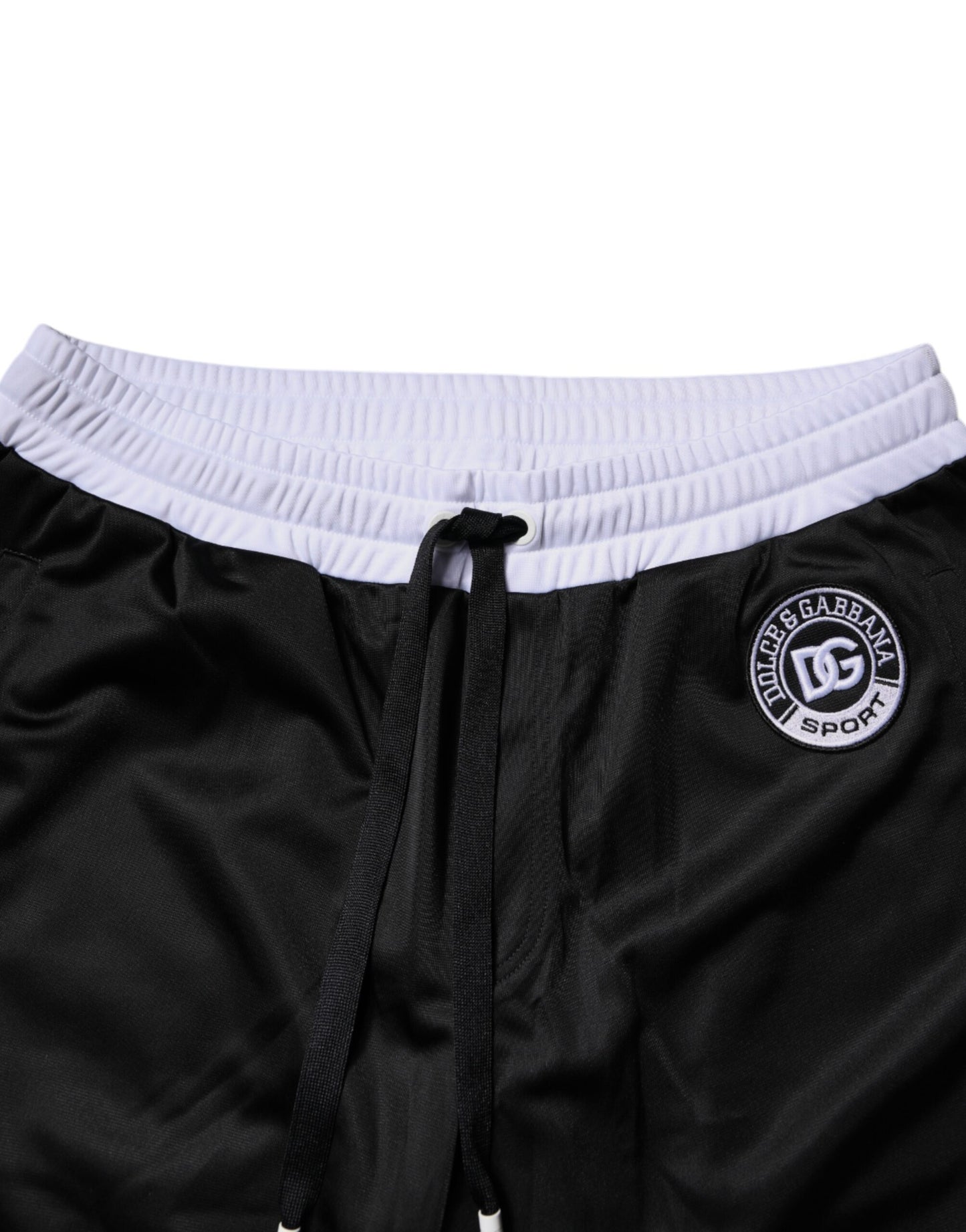 Dolce & Gabbana Black White Men Bermuda Sweatshorts Shorts