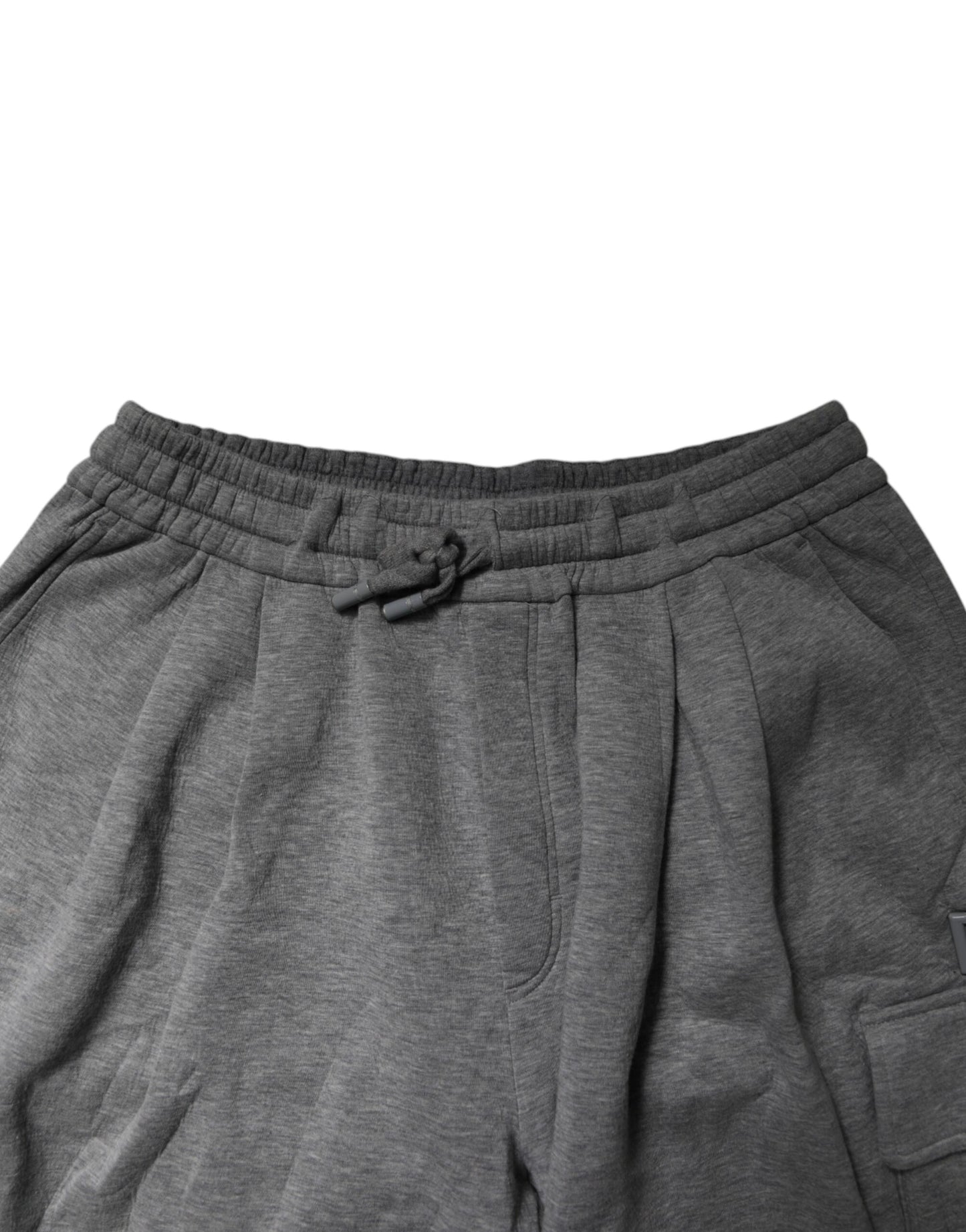 Dolce & Gabbana Gray Cotton Cargo Bermuda Sweatshorts Shorts