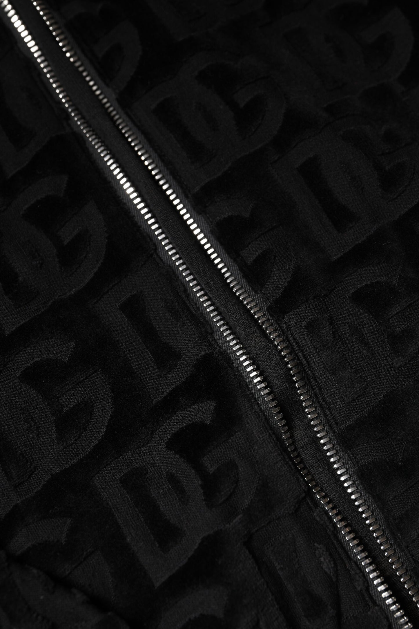 Dolce & Gabbana Black Logo Monogram Full Zip Bomber Jacket