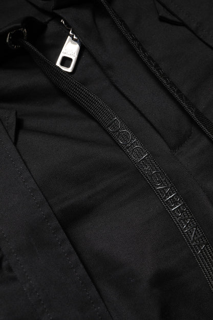 Dolce & Gabbana Black Cotton High Waist Cargo Pants