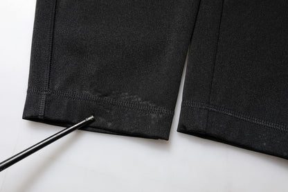 Dolce & Gabbana Black Nylon High Waist Slim Fit Pants