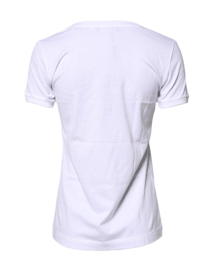 Dolce & Gabbana White #DGFamily Cotton Crew Neck T-shirt