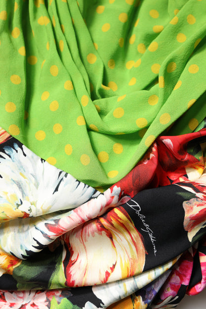 Dolce & Gabbana Multicolor Floral Patchwork Fitted Mini Dress