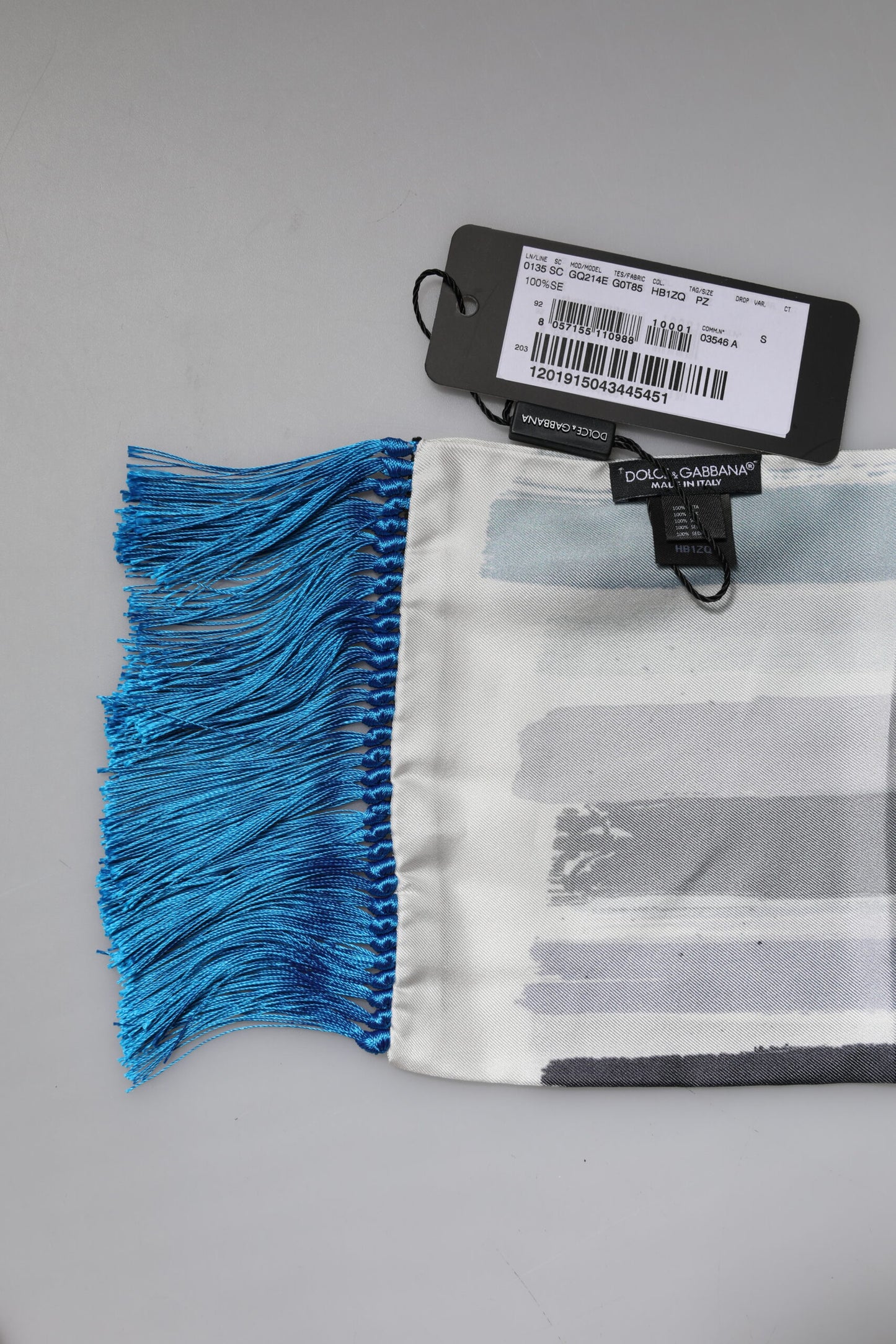 Dolce & Gabbana Multicolor Stripes Silk Fringes Neck Foulard Scarf