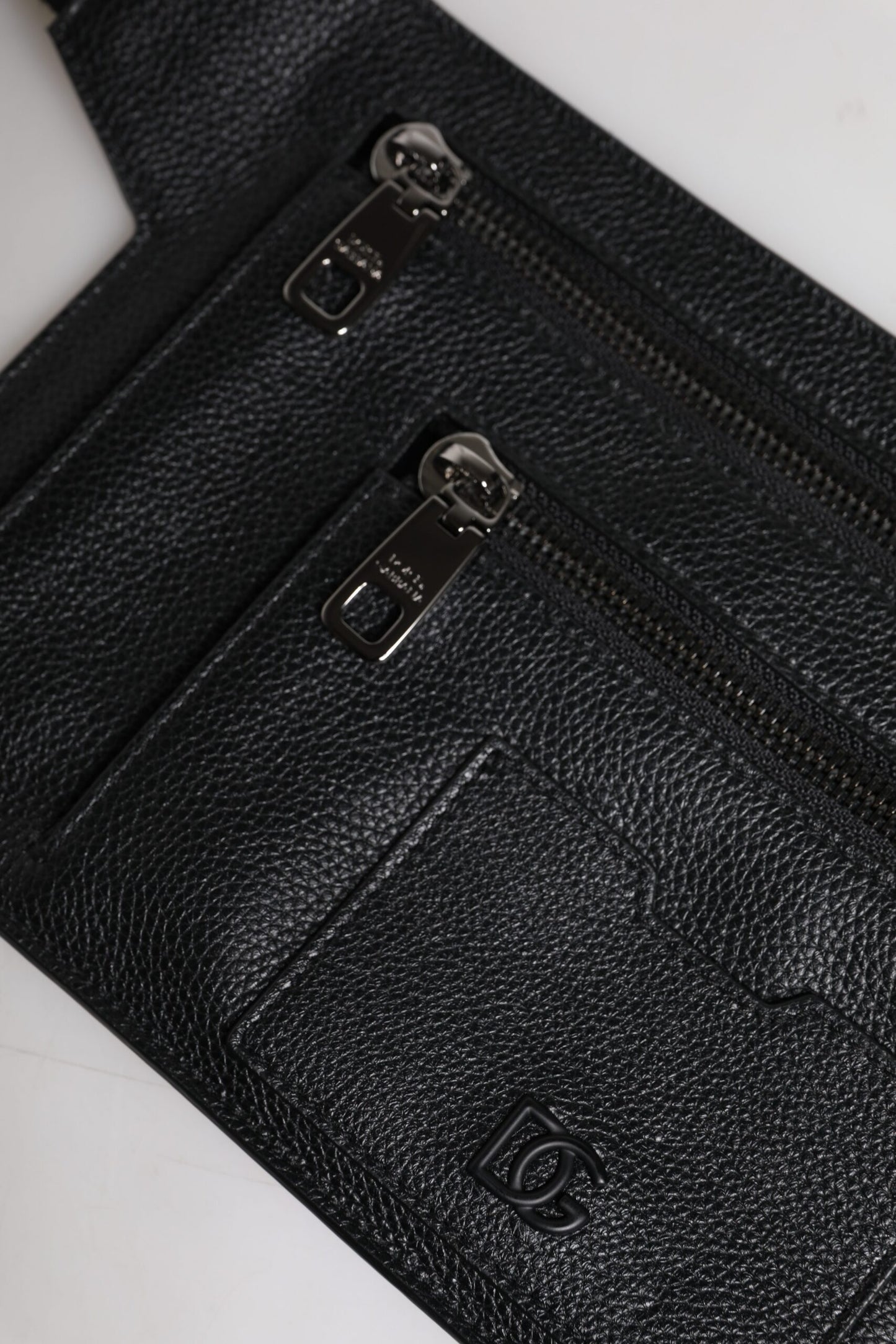 Dolce & Gabbana Black Calfskin Leather Messenger Crossbody Bag