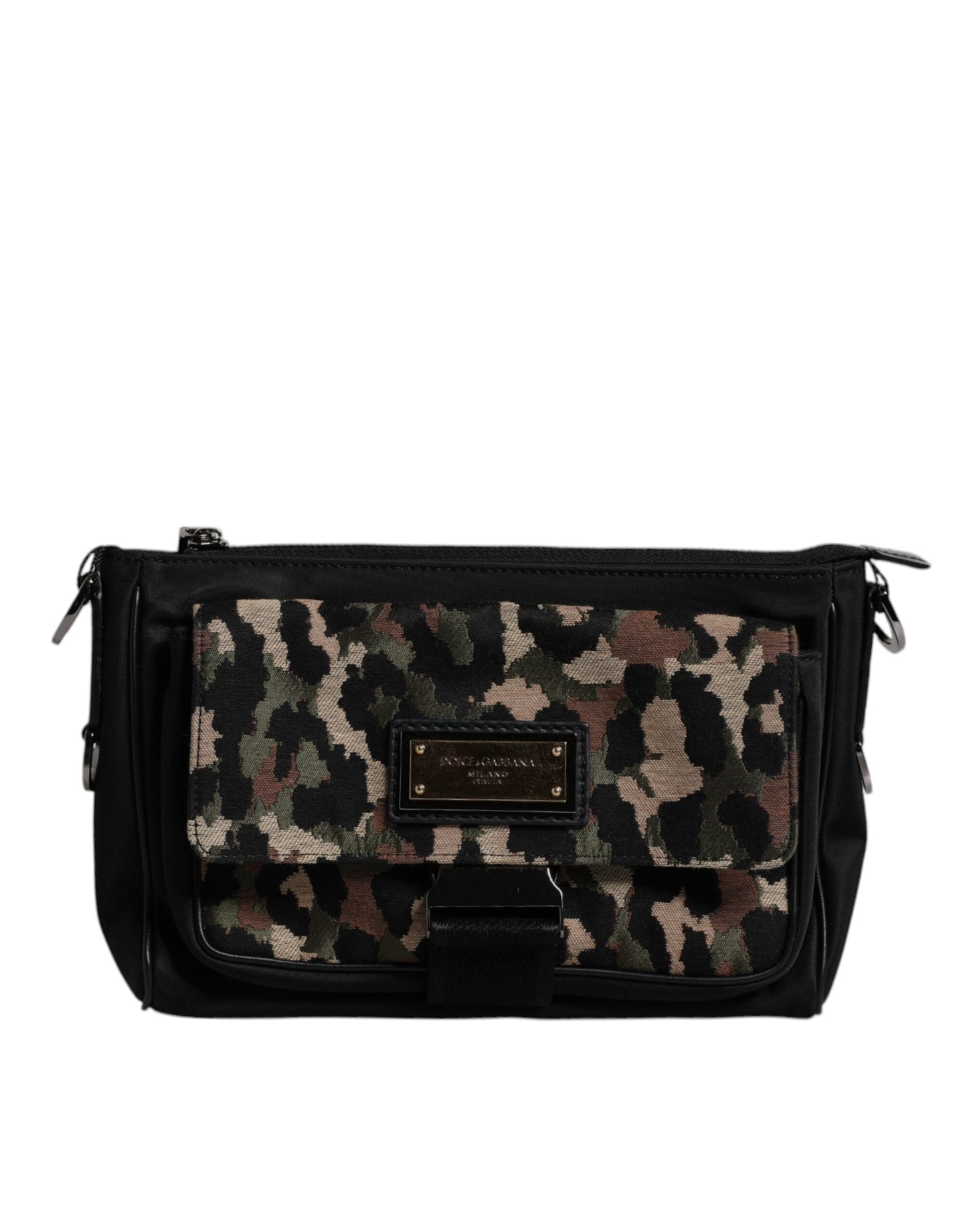 Dolce & Gabbana Multicolor Leopard Jacquard Crossbody Bag