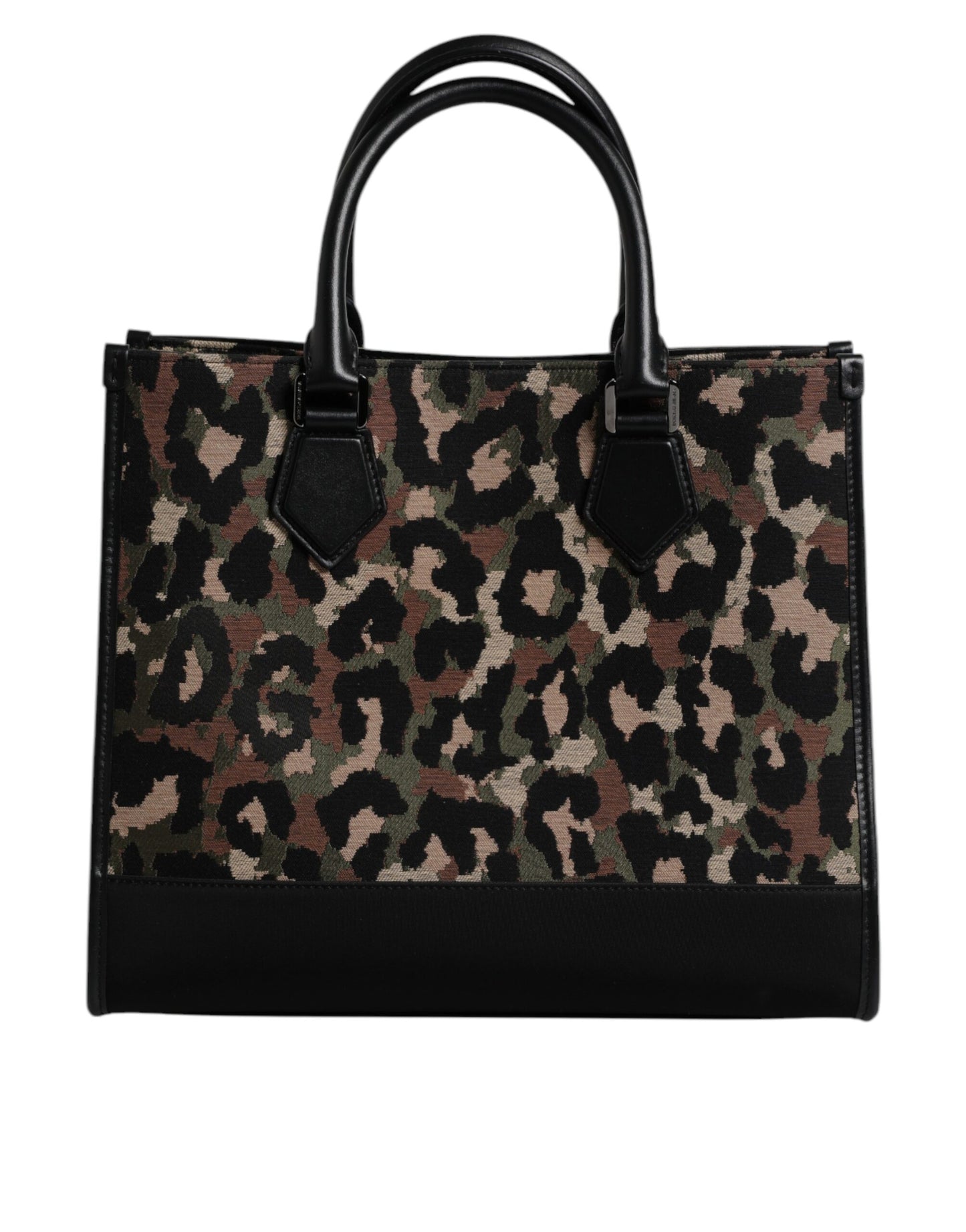 Dolce & Gabbana Multicolor Leopard Shopping Tote Shoulder Bag