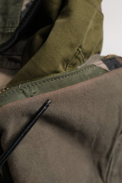 Dolce & Gabbana Military Green Patchwork Travel Backpack Bag