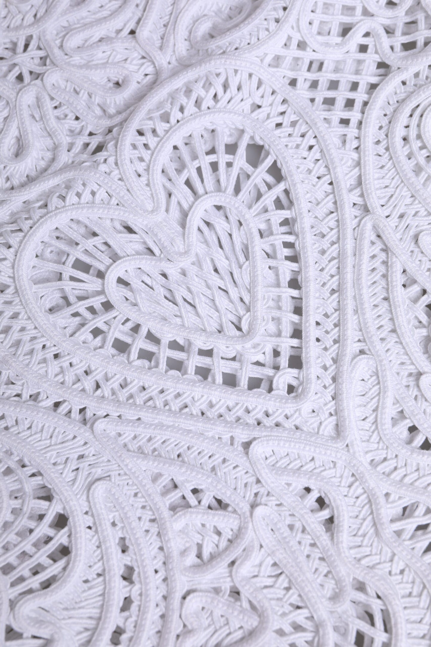 Dolce & Gabbana White Cordonetto Lace Beatrice Tote Shopping Bag