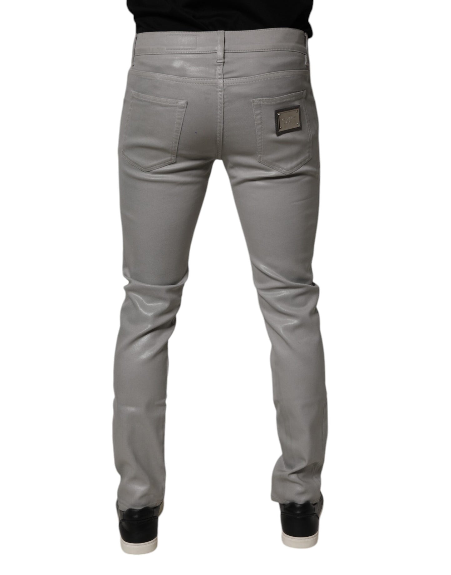 Dolce & Gabbana Gray Cotton Stretch Men Slim Fit Denim Jeans