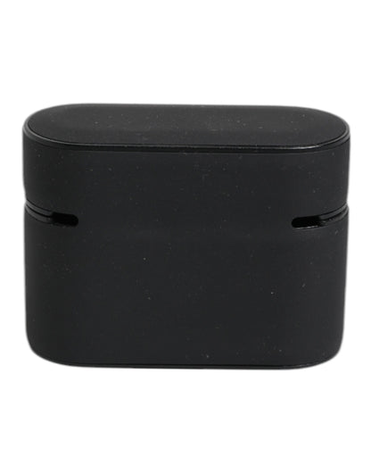 Dolce & Gabbana Black Orange Silicone Embossed Logo Airpods Case