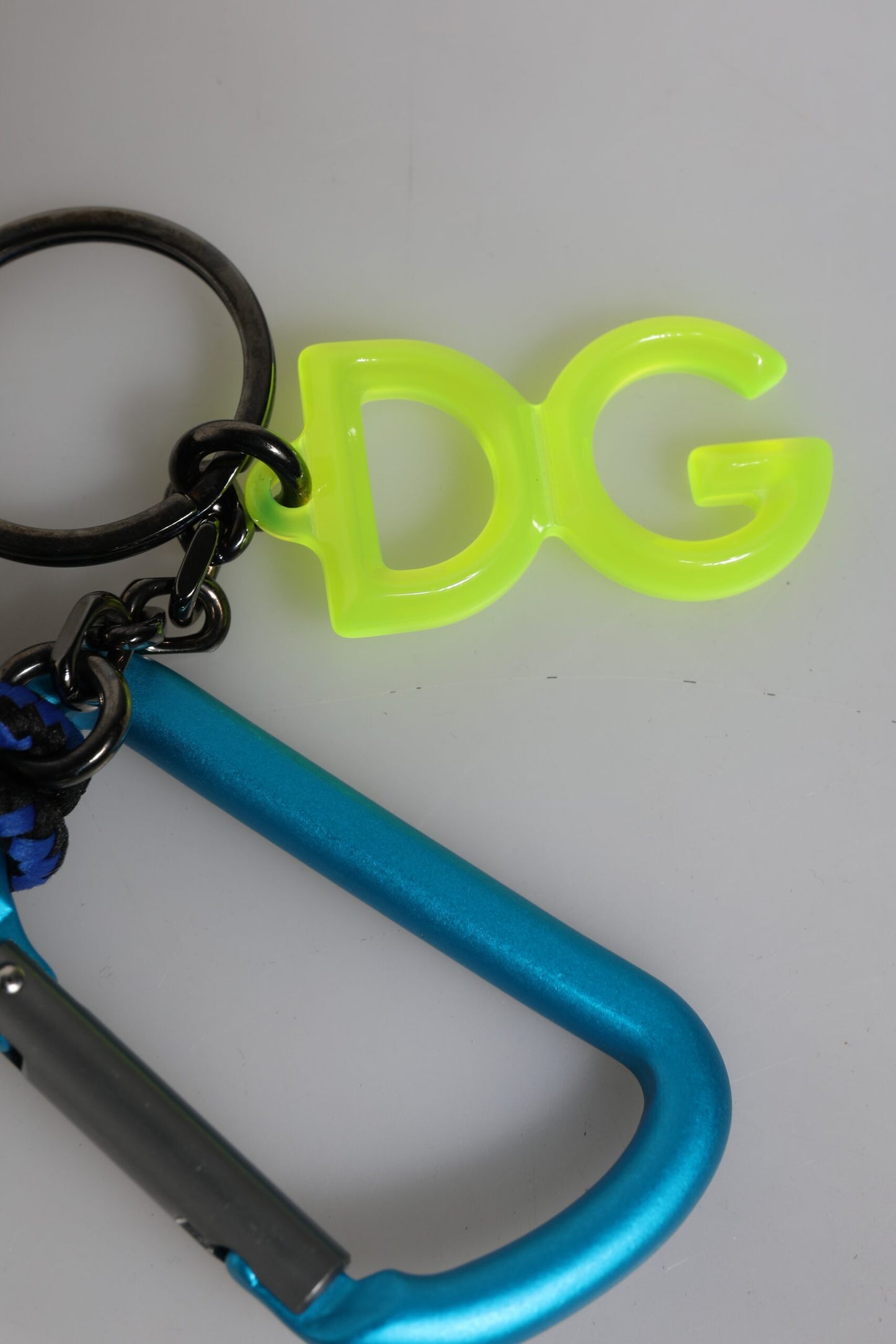 Dolce & Gabbana Multicolor Tape String DG Logo Keychain Polyester Keyring