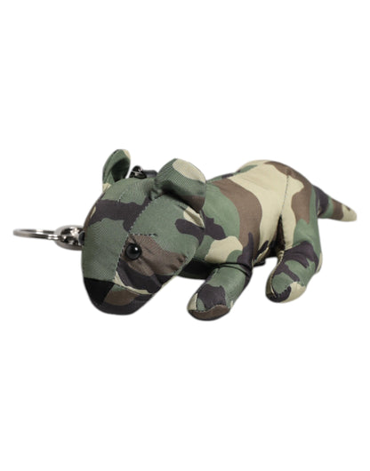 Dolce & Gabbana Multicolor Camouflage Animal Silhouette Keychain Keyring