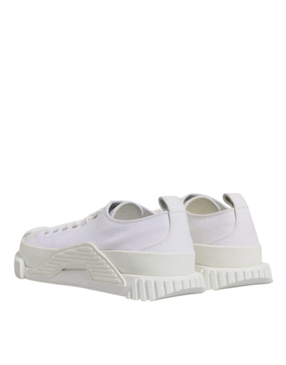 Dolce & Gabbana White Leather Low Top NS1 Sneakers Shoes