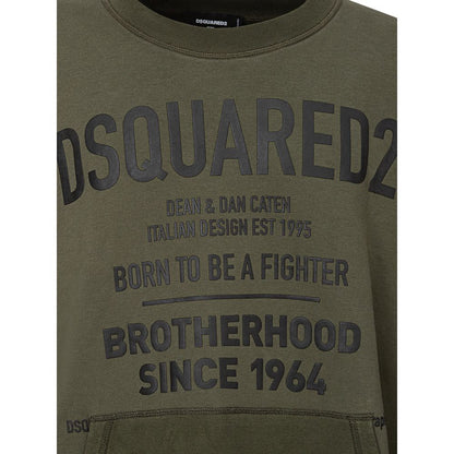 Dsquared² Green Cotton Sweatshirt