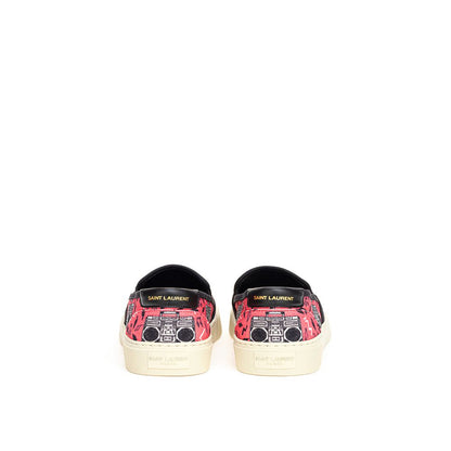 Saint Laurent Pink Cotton Platform Sneakers