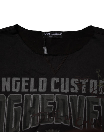 Dolce & Gabbana Black DG Heaven Crew Neck Pullover Sweater