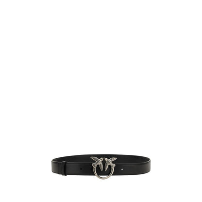 PINKO Black Calf Leather Bos Taurus Regular Belt