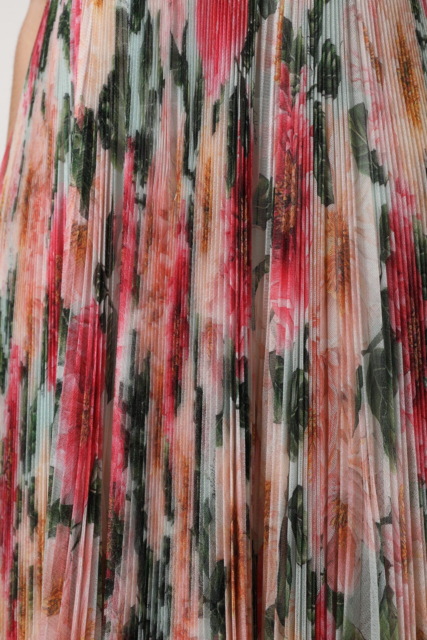 Dolce & Gabbana Multicolor Silk Floral High Waist Midi Skirt