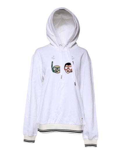 Dolce & Gabbana White #DGFamily Hooded Sweatshirt Sweater