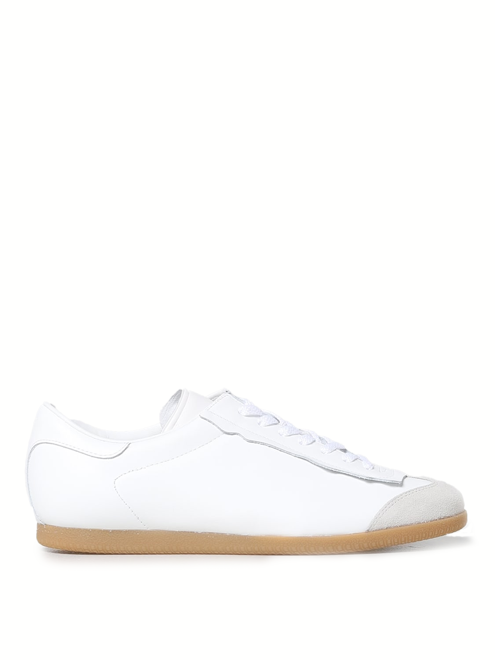 Maison Margiela Low Featherlight Leather And Suede Sneakers