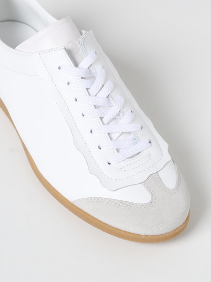 Maison Margiela Low Featherlight Leather And Suede Sneakers