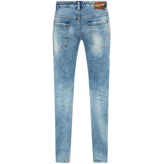 Dsquared² Blue Cotton Men's Slim Fit Jean