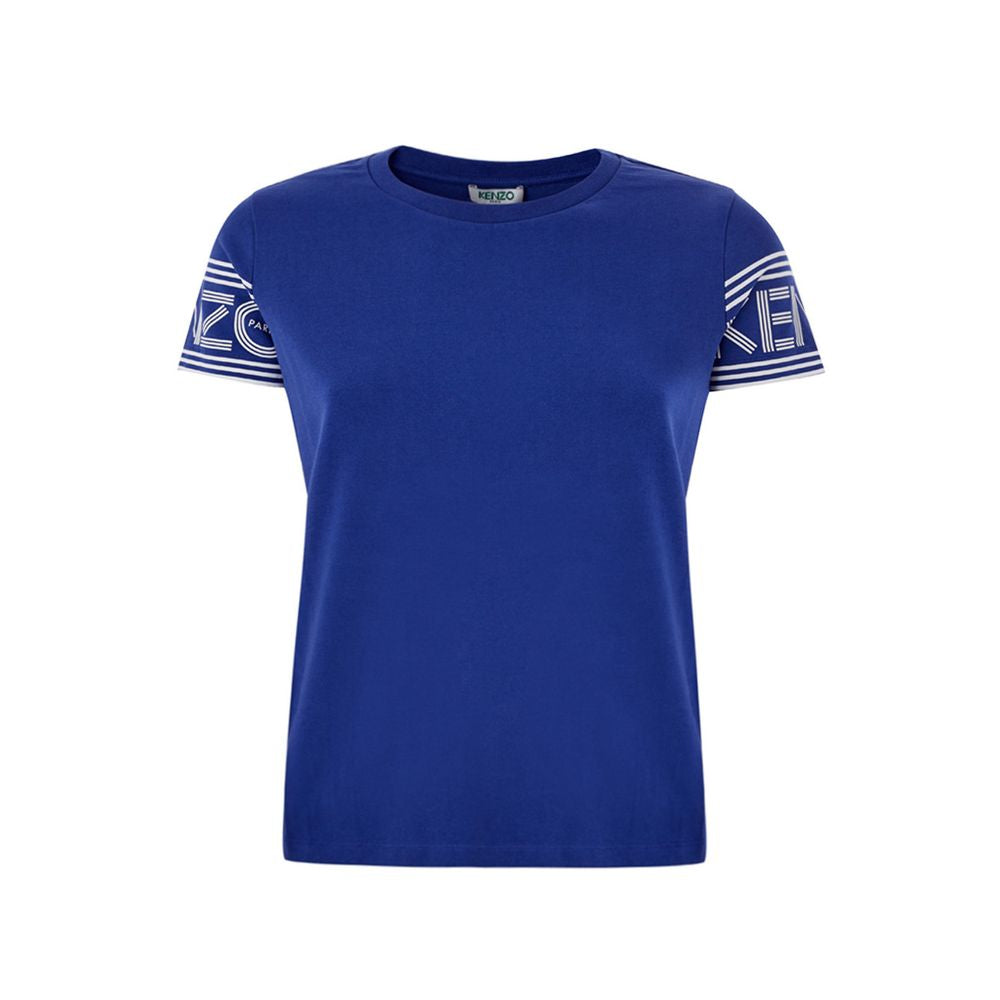Kenzo Chic Blue Cotton Tee for Stylish Comfort