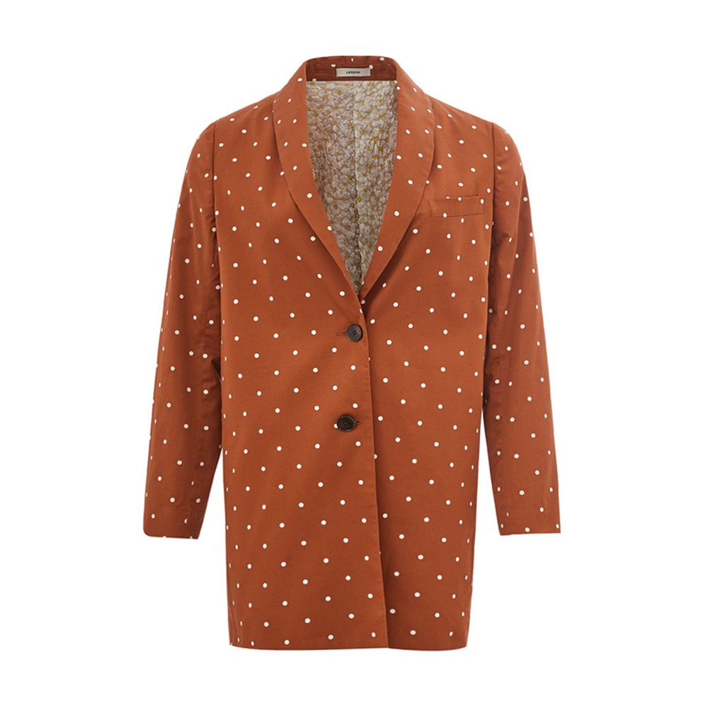 Lardini Chic Cotton Brown Jacket for the Modern Woman