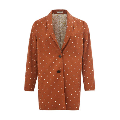 Lardini Chic Cotton Brown Jacket for the Modern Woman