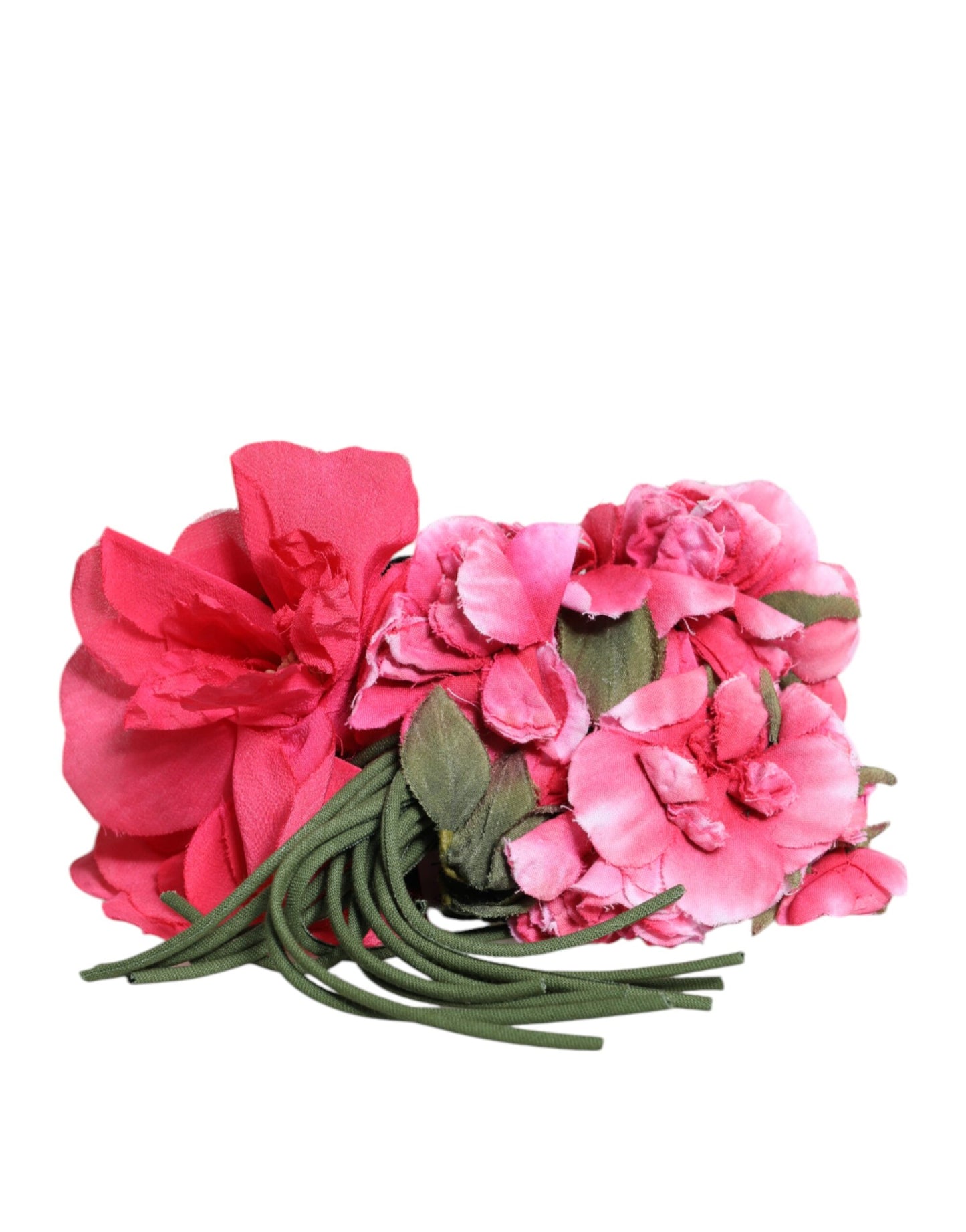 Dolce & Gabbana Multicolor Floral Applique Detail Tie Belt