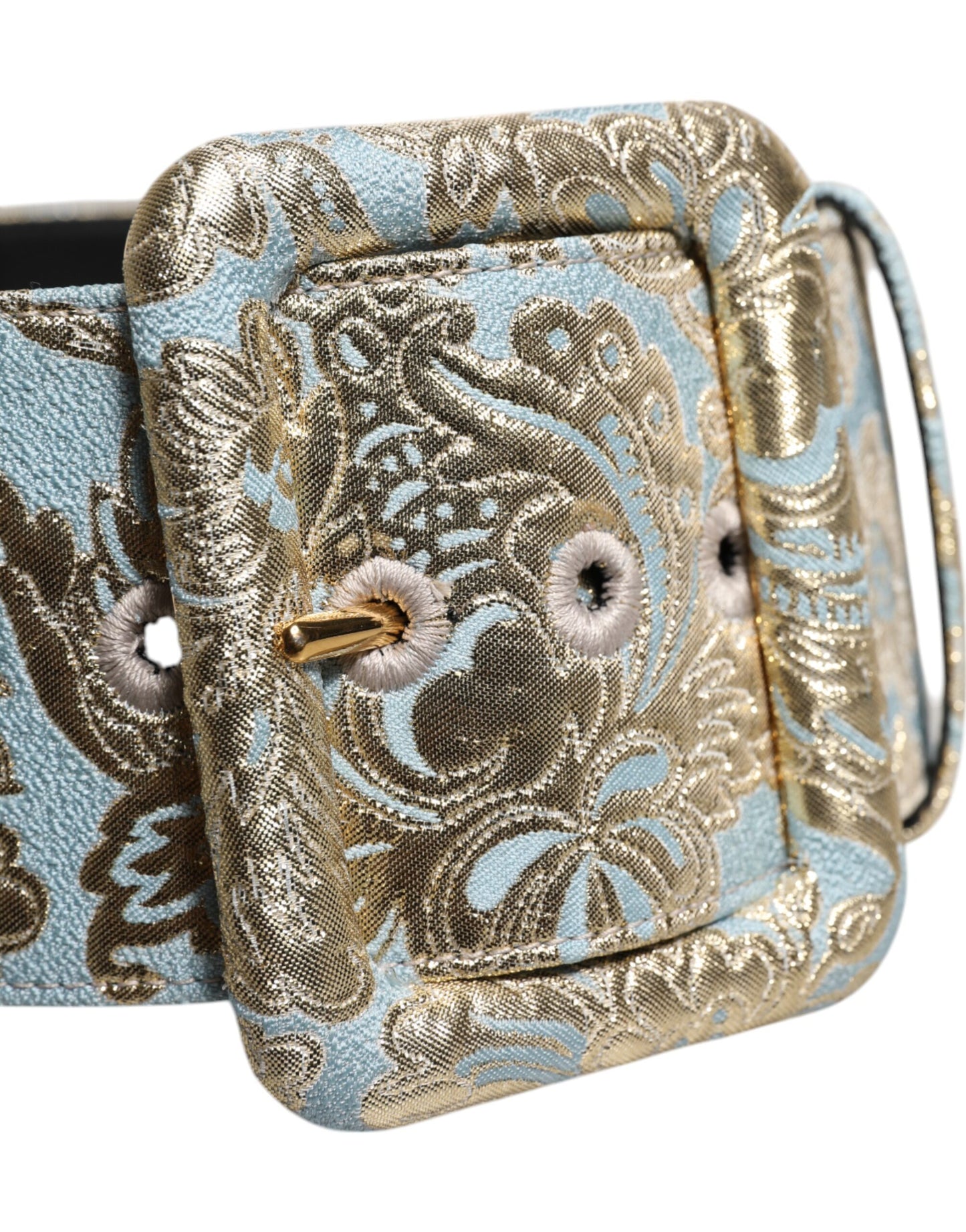 Dolce & Gabbana Multicolor Floral Jacquard Wide Waist Belt