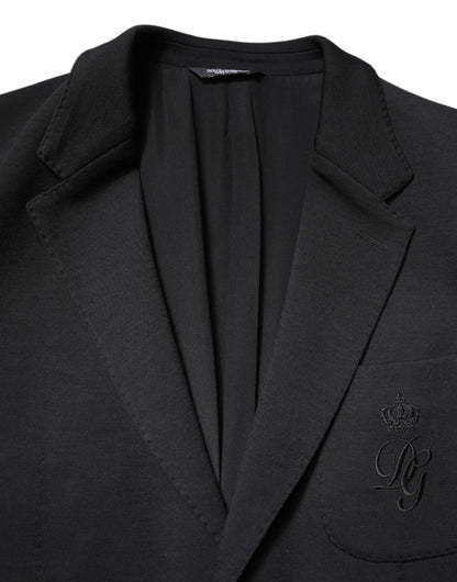 Dolce & Gabbana Black Single Breasted Men Coat Blazer Suit