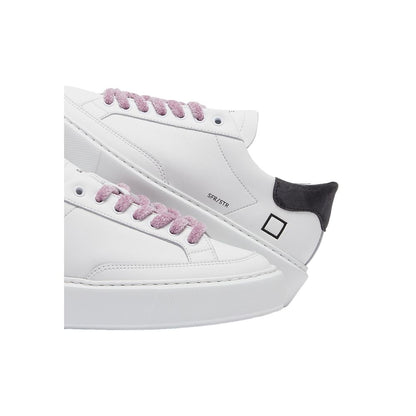 D.A.T.E Beige Leather Sneaker