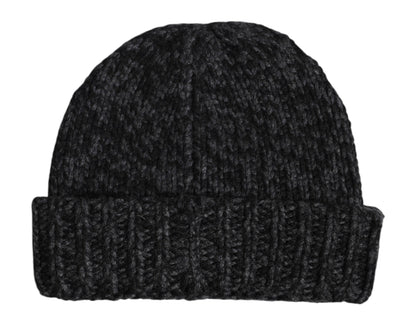 Dolce & Gabbana Gray Cashmere Knitted Winter Beanie Hat