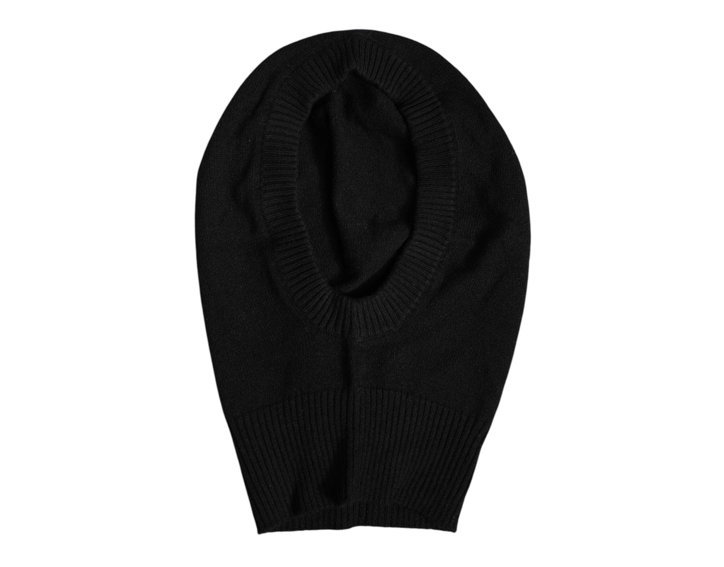 Dolce & Gabbana Black Cashmere Knitted Ski Mask Balaclava Hat