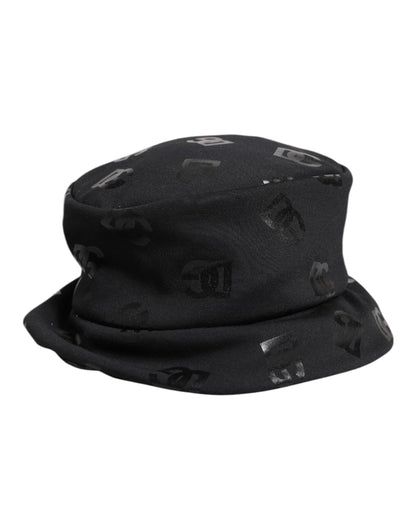 Dolce & Gabbana Black DG Monogram Polyester Jacquard Bucket Hat